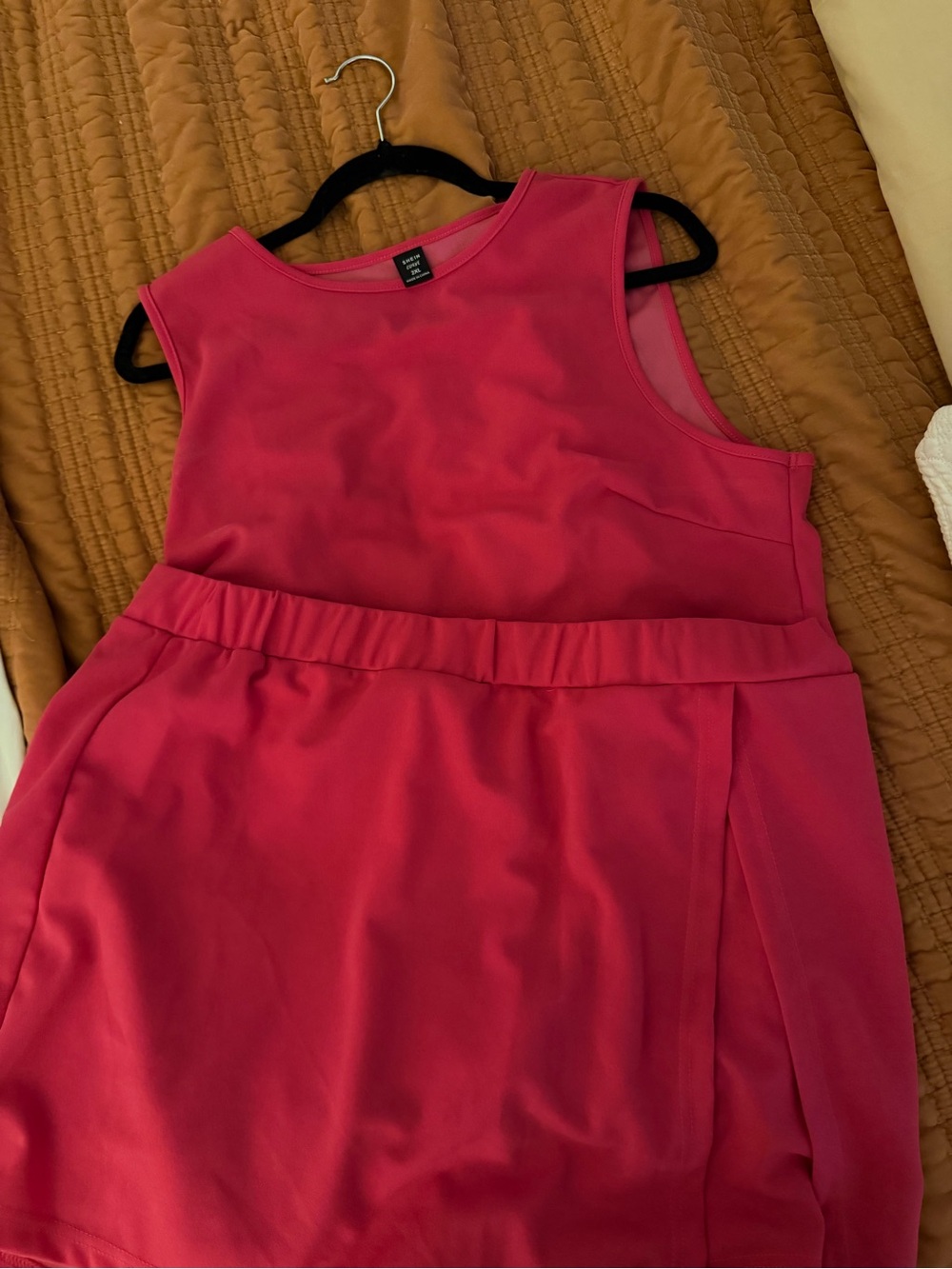 SHEIN pink set with short 2X —